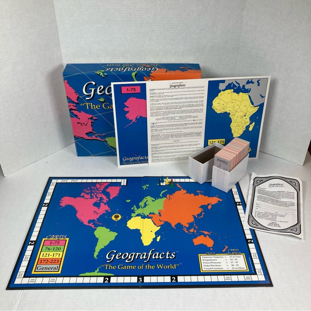 Geografacts The Game of the World Educational Game 1991 Vintage Complete